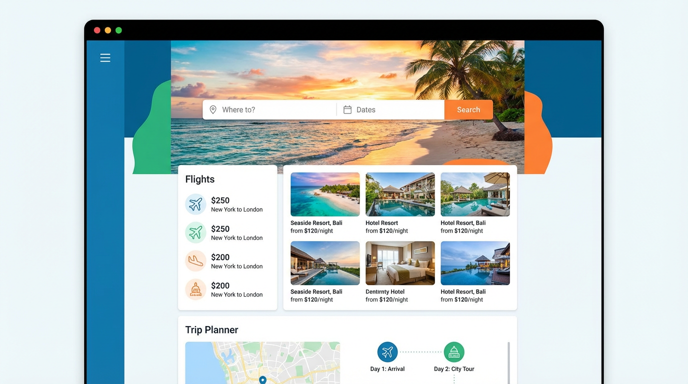 旅遊行程規劃與訂房平台 - 圖片 1